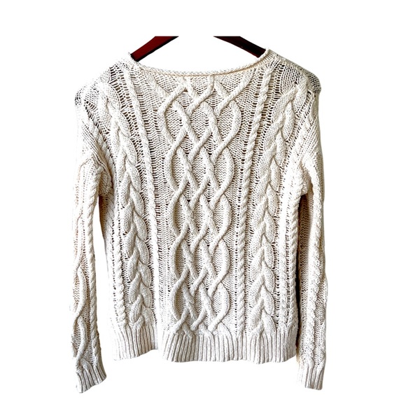 Denim & Supply Ralph Lauren Women’s Cable -Knit Sweater. Cream. Small - Picture 6 of 13
